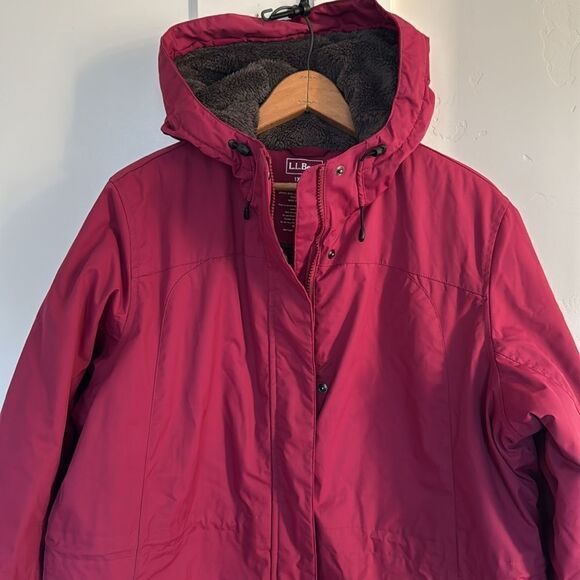 L.L.Bean Women’s Size 1X Regular Deep Magenta Hooded Zipper Up Casual Jacket EUC - Picture 3 of 16
